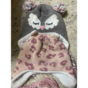 Toddler girl elli winter hat bundle of‎ 2